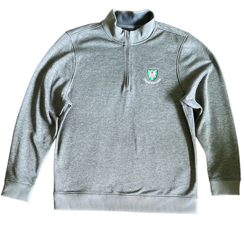 NWOT Under Armour Performance Fleece Jacket Royal Dornoch Golf Club Size L Gray